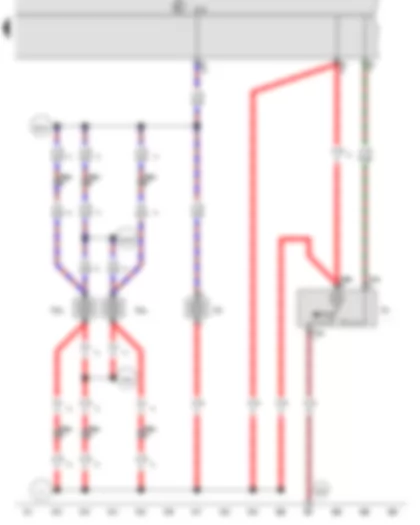 Wiring Diagram  VW CRAFTER 2012 - Onboard supply control unit - Front interior light - Luggage compartment light - Rear left entry light - Rear right entry light