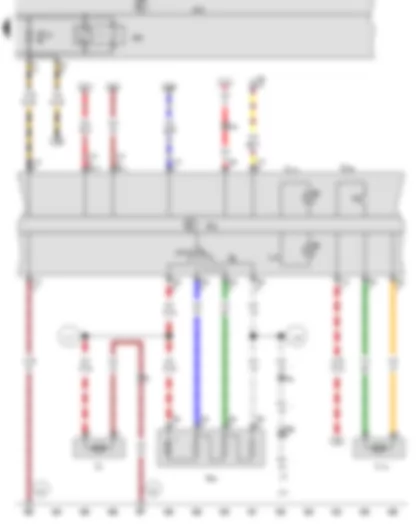 Wiring Diagram  VW CRAFTER 2012 - Heater/heat output switch - Fuse 15 on fuse holder C - Fresh air blower - Air recirculation flap control motor