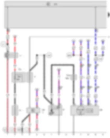 Wiring Diagram  VW CRAFTER 2000 - Battery - Starter - Alternator with voltage regulator - Battery monitor control unit - Onboard supply control unit