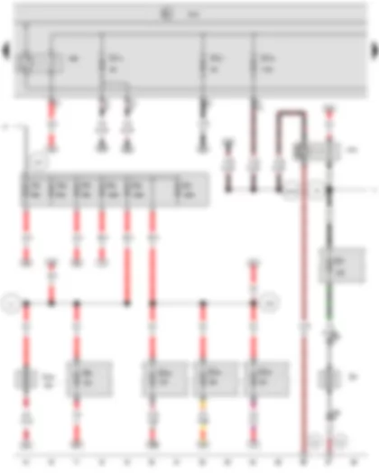 Wiring Diagram  VW CRAFTER 2000 - Terminal 15 relief relay - Onboard supply control unit - Start/Stop operation fuse - Fuel filter heater