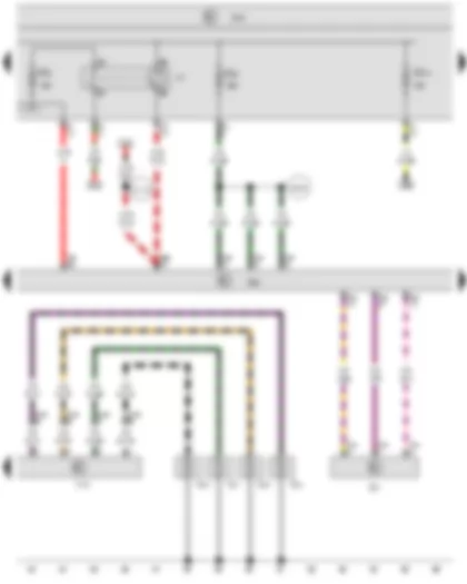 Wiring Diagram  VW CRAFTER 2000 - Intake manifold pressure sender - Automatic glow period control unit - Onboard supply control unit - Engine control unit - Glow plug 1 - Glow plug 2 - Glow plug 3 - Glow plug 4