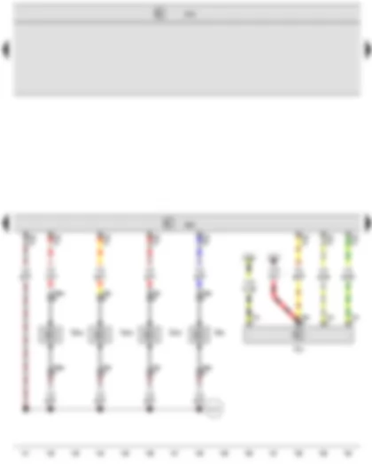 Wiring Diagram  VW CRAFTER 2000 - Air mass meter - Exhaust gas recirculation temperature sensor - Exhaust gas temperature sender 1 - Exhaust gas temperature sender 3 - Exhaust gas temperature sender 4 - Onboard supply control unit - Engine control unit