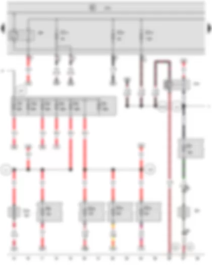 Wiring Diagram  VW CRAFTER 2000 - Terminal 15 relief relay - Onboard supply control unit - Start/Stop operation fuse - Fuel filter heater