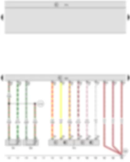 Wiring Diagram  VW CRAFTER 2000 - Coolant temperature sender - Accelerator position sender - Fuel temperature sender - Onboard supply control unit - Engine control unit