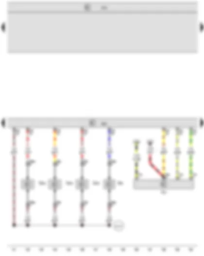 Wiring Diagram  VW CRAFTER 2000 - Air mass meter - Exhaust gas recirculation temperature sensor - Exhaust gas temperature sender 1 - Exhaust gas temperature sender 3 - Exhaust gas temperature sender 4 - Onboard supply control unit - Engine control unit