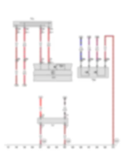 Wiring Diagram  VW CRAFTER 2000 - Start/Stop operation button - Bonnet contact switch - Centre operating unit for dash panel - Wiring junction 2 for bus systems - Diagnostic connection