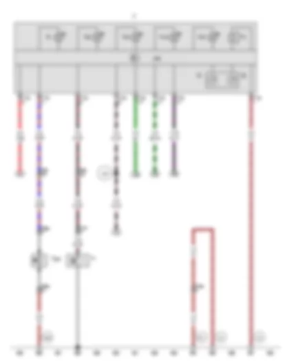 Wiring Diagram  VW CRAFTER 2000 - Oil pressure switch - Bonnet contact switch - Control unit in dash panel insert - Dash panel insert