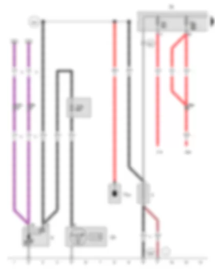 Wiring Diagram  VW CRAFTER 2013 - Battery - Alternator with voltage regulator - Fuse holder A - Terminal 30 voltage supply fuse - Jump start connection