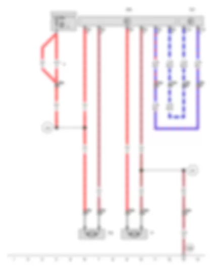 Wiring Diagram  VW CRAFTER 2016 - Radiator fan control unit - Air conditioning system control unit - Radiator fan - Radiator fan on right of radiator