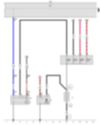 Wiring Diagram  VW CROSS FOX 2014 - Battery - Starter - Alternator - Voltage regulator - Onboard supply control unit