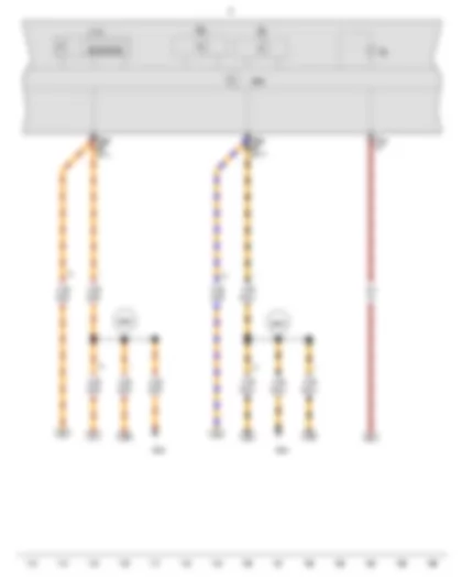 Wiring Diagram  VW CROSS FOX 2015 - Rev. counter - Speedometer - Multifunction indicator - Control unit in dash panel insert - Dash panel insert - Alternator warning lamp