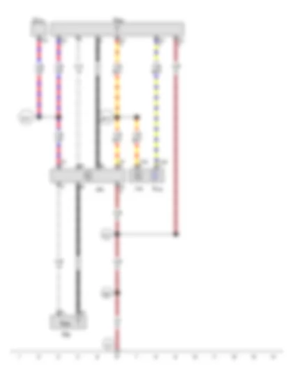 Wiring Diagram  VW E-GOLF 2015 - Control unit 1 for information electronics - Two-way signal amplifier for mobile telephone/data services - Roof aerial - Storage compartment with interface for mobile telephone