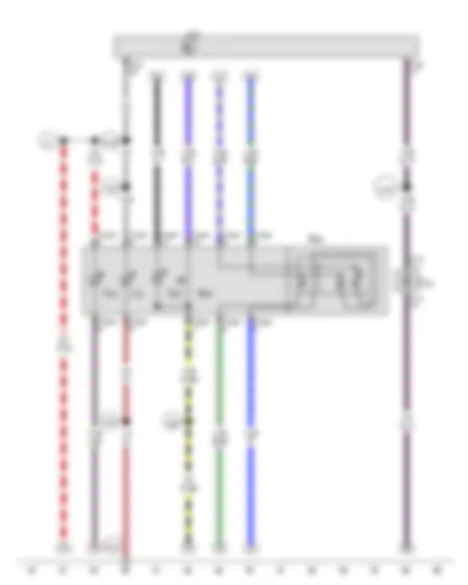 Wiring Diagram  VW E-GOLF 2015 - Electromechanical parking brake button - Onboard supply control unit