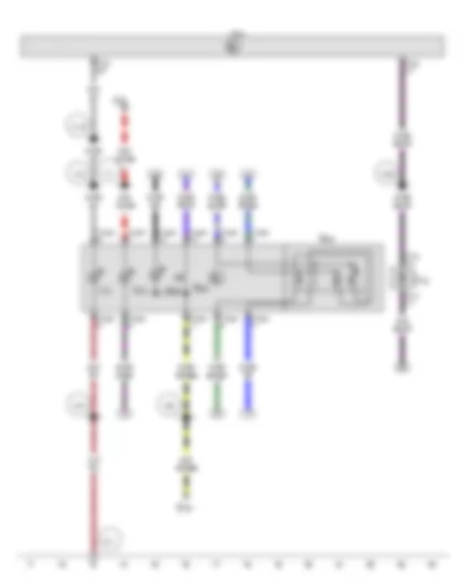 Wiring Diagram  VW E-GOLF 2015 - Electromechanical parking brake button - Onboard supply control unit