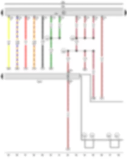 Wiring Diagram  VW E-GOLF 2014 - High-voltage battery 1 - Module monitor control unit for batteries - Switching unit for high-voltage battery - Coupling point on high-voltage battery