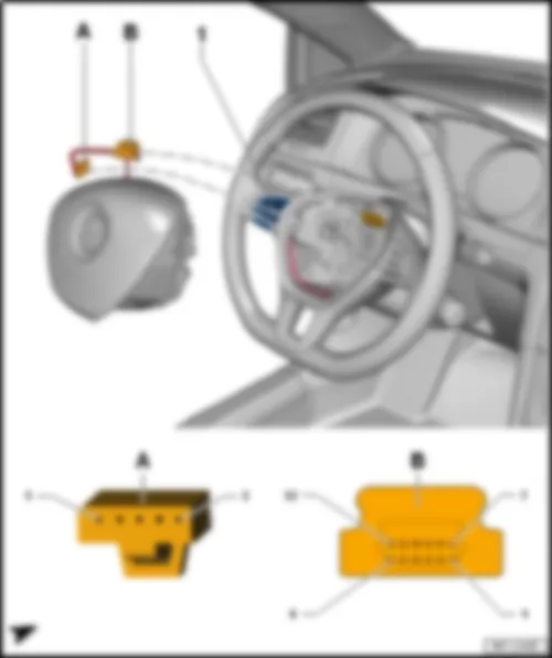VW E-GOLF 2017 Multifunction steering wheel control unit J453
