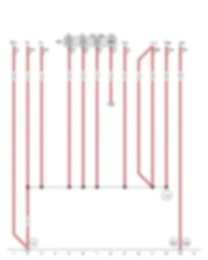 Wiring Diagram  VW E-UP 2016 - Earth point - on right in engine compartment - Earth connection 10 - in main wiring harness - Earth point - on right A-pillar - Earth point - left A-pillar