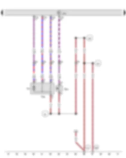 Wiring Diagram  VW E-UP 2015 - Rear lid handle release button - Rear lid lock unit - Onboard supply control unit