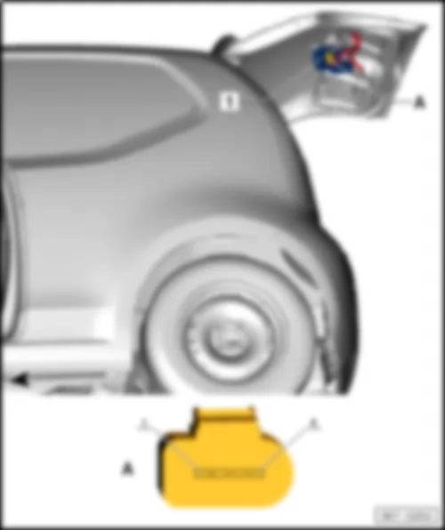 VW E-UP 2014 Rear window wiper motor V12