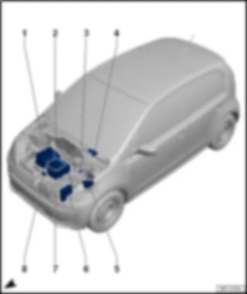 VW E-UP 2014 Overview of control units