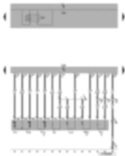 Wiring Diagram  VW EOS 2006 - Driver door control unit - electric exterior mirror on driver side with mirror adjustment fold-in mirrors - entrance light - turn signal light - automatically dimming and heated -