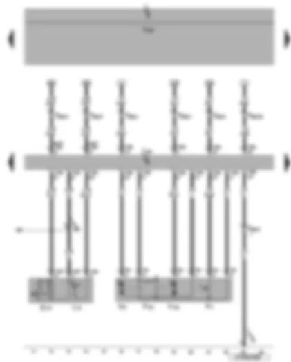 Wiring Diagram  VW EOS 2006 - Front passenger door control unit - window regulator switch in front passenger door - front passenger side central locking lock unit - front passenger door contact switch