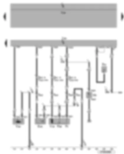 Wiring Diagram  VW EOS 2006 - Rear lid lock unit - luggage compartment light switch - rear lid handle release button - tank filler flap locking motor