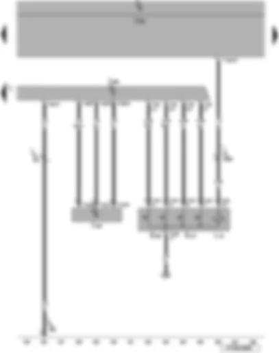 Wiring Diagram  VW EOS 2006 - Sliding sunroof adjustment control unit - convertible roof actuation and sunroof button - convertible roof actuation control unit