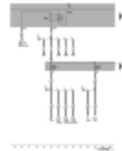 Wiring Diagram  VW EOS 2006 - Fuses SC1 - SC2 - terminal 15 voltage supply relay 2