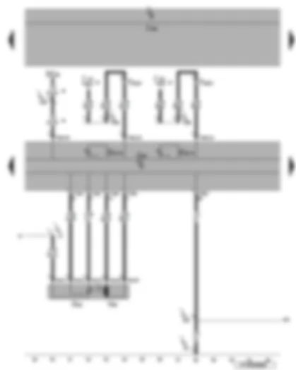 Wiring Diagram  VW EOS 2006 - Air conditioning system control unit - temperature flap control motor - temperature flap control motor potentiometer - fresh air blower