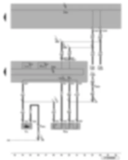 Wiring Diagram  VW EOS 2006 - Air conditioning system control unit - fresh air blower - fresh air blower series resistor with overheating fuse - fresh air blower switch - data bus diagnostic interface