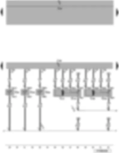 Wiring Diagram  VW EOS 2006 - Left temperature flap control motor - potentiometer for air recirculation flap control motor - temperature sensor - left and right footwell vent temperature sender