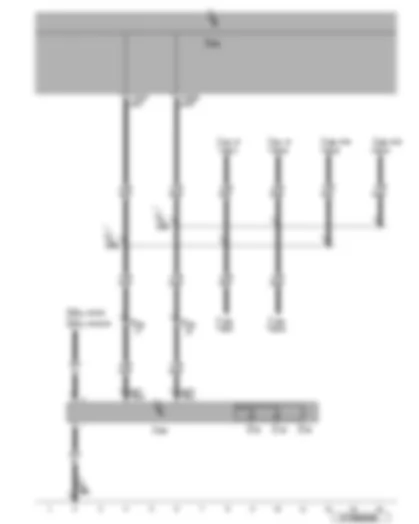 Wiring Diagram  VW EOS 2007 - Auxiliary air heater control unit - auxiliary air heater element
