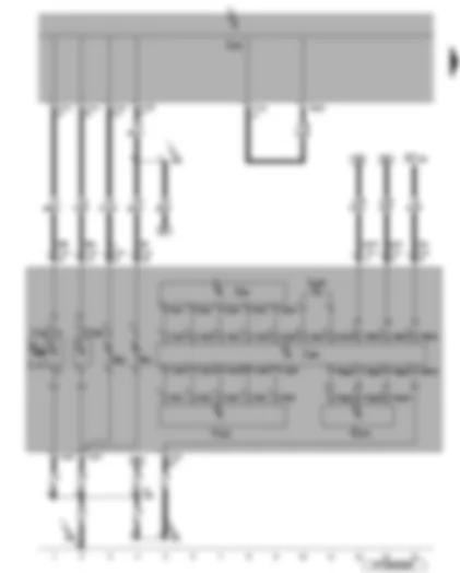 Wiring Diagram  VW EOS 2006 - Front left headlight - power output module for left headlight - left gas discharge light - left cornering light bulb - front left turn signal bulb