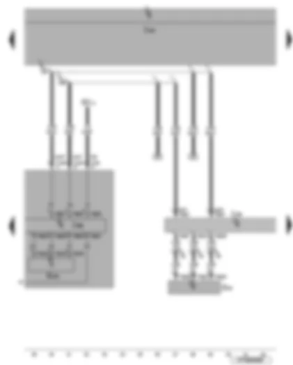 Wiring Diagram  VW EOS 2006 - Right headlight - power output module for right headlight - cornering light and headlight range control unit - front left vehicle level sender