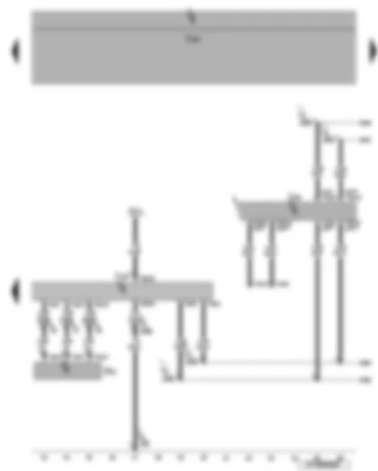 Wiring Diagram  VW EOS 2006 - Cornering light and headlight range control unit - rear left vehicle level sender - data bus diagnostic interface - self-diagnosis connection