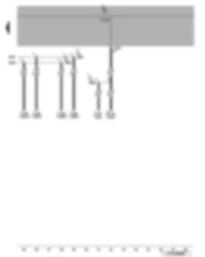 Wiring Diagram  VW EOS 2006 - Rain and light detector sensor - wiper motor control unit - rear left and right door control unit