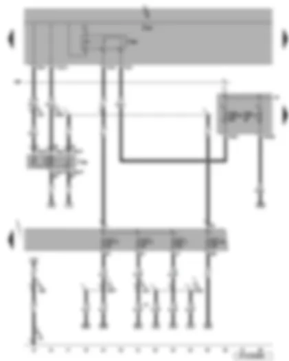 Wiring Diagram  VW EOS 2006 - Terminal 50 voltage supply relay - terminal 15 voltage supply relay 2 - fuses