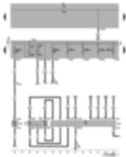 Wiring Diagram  VW EOS 2006 - Fuel pump control unit - coolant pump relay - coolant circulation pump - fuel gauge sender - fuel pump