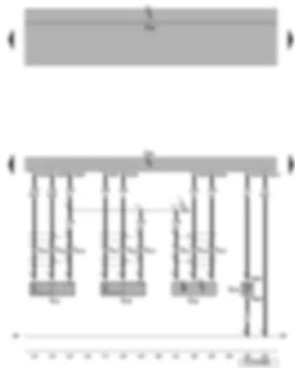 Wiring Diagram  VW EOS 2006 - Engine control unit - knock sensors - engine speed sender - coolant temperature sender