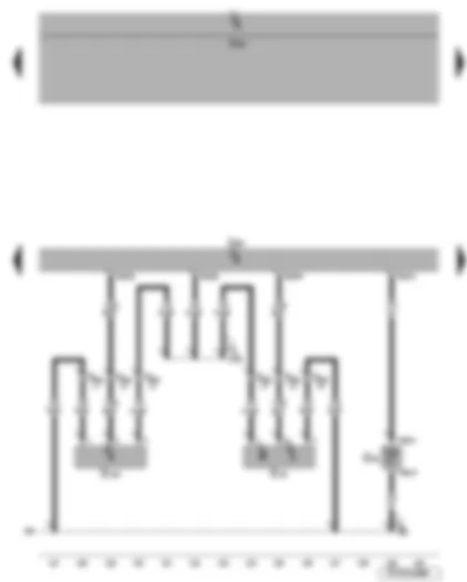 Wiring Diagram  VW EOS 2006 - Engine control unit - fuel pressure sender - Hall sender - intake air temperature sender