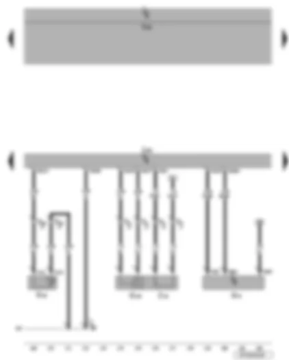 Wiring Diagram  VW EOS 2006 - Engine control unit - radiator outlet coolant temperature sender - Lambda probe after catalytic converter - air mass meter