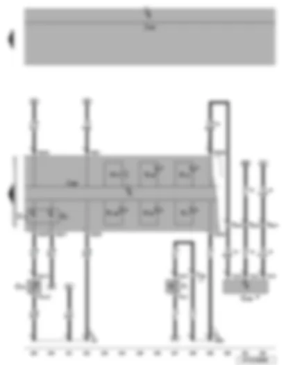 Wiring Diagram  VW EOS 2006 - Dash panel insert - oil level and oil temperature sender - exhaust emissions warning lamp - fuel gauge - coolant temperature gauge - oil pressure switch - oil pressure warning lamp - warning buzzer