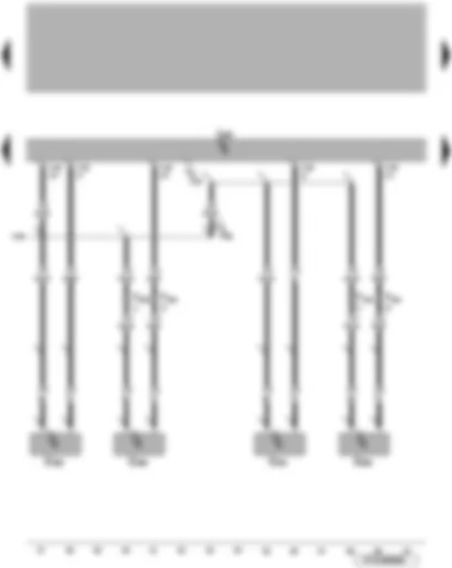 Wiring Diagram  VW EOS 2006 - Sender for left and right roof member locked - right sender for rear window frame locked - sender for roof stowed - convertible roof actuation control unit