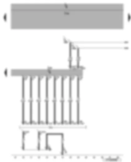 Wiring Diagram  VW EOS 2006 - Trailer detector control unit - trailer socket