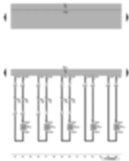 Wiring Diagram  VW EOS 2006 - Amplifier - front left loudspeaker - rear left loudspeaker