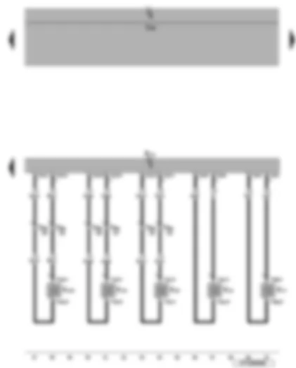 Wiring Diagram  VW EOS 2006 - Amplifier - front right loudspeaker - rear right loudspeaker