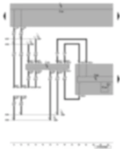 Wiring Diagram  VW EOS 2006 - Control unit in dash panel insert - data bus diagnostic interface - tyre pressure monitor warning lamp - self-diagnosis connection