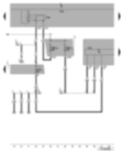 Wiring Diagram  VW EOS 2006 - Terminal 15 voltage supply relay 2 - mechatronics for direct shift gearbox - fuses