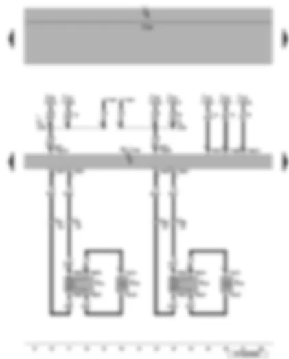 Wiring Diagram  VW EOS 2006 - Radio - control unit with display for radio and navigation sytem - front left and right loudspeaker - self-diagnosis connection